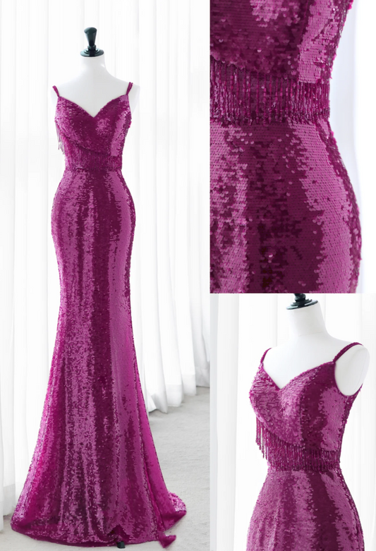 Deep V Neck Strapless Mermaid Party Dress Evening Gown Beautiful Elegant Luxurious Shiny Long Sequin Prom Dress