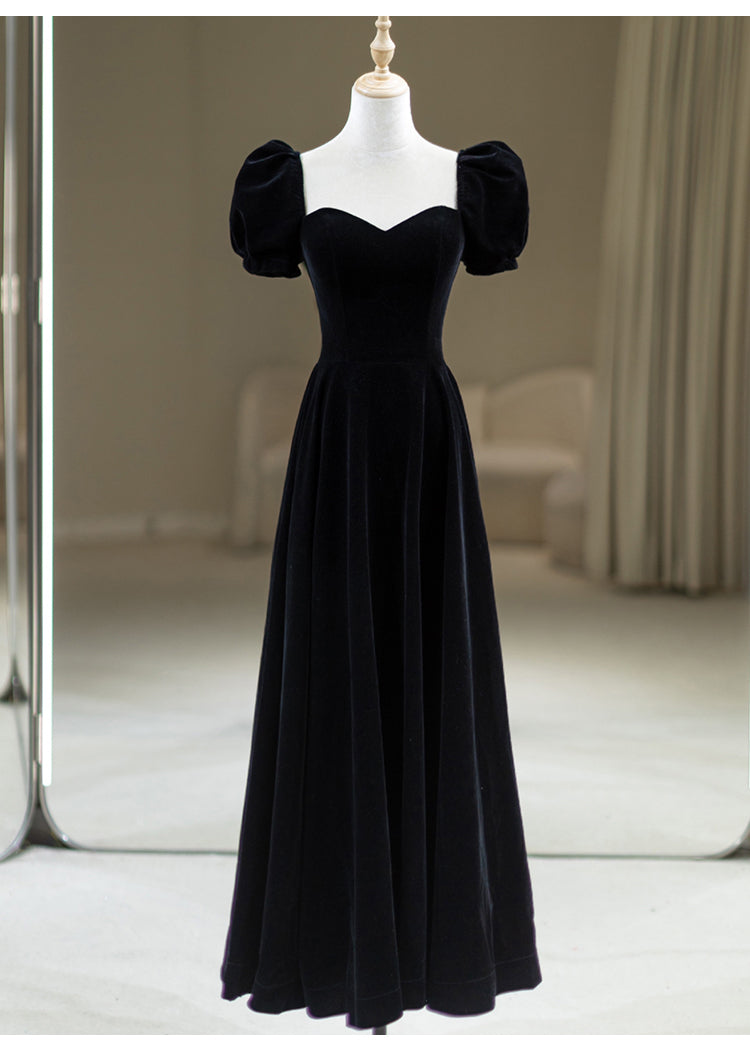 Black sweetheart neck evening dress French light luxury high-end banquet dress dress