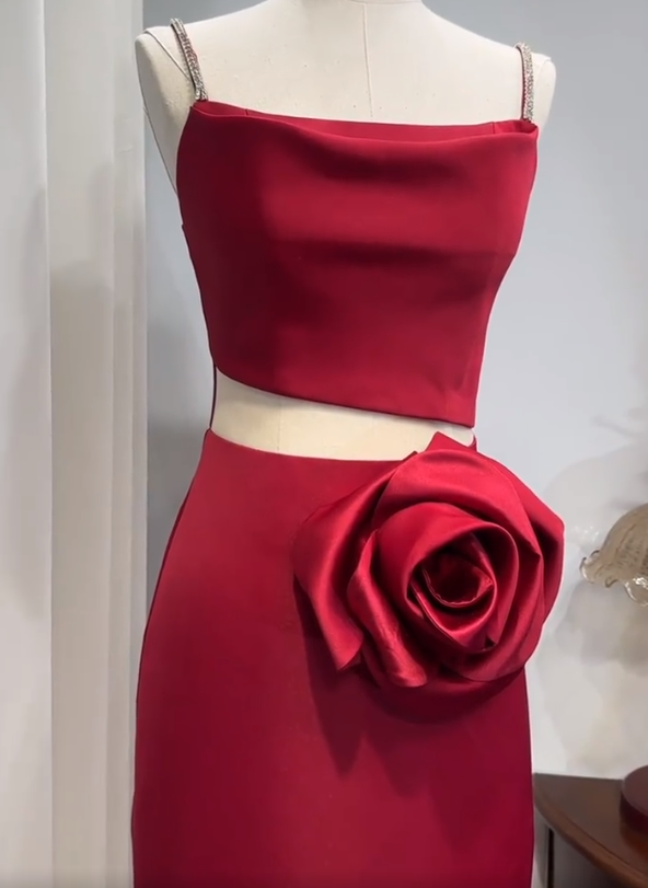 Mini Red Love Rose Tight Sexy Party Dress Cocktail Dress