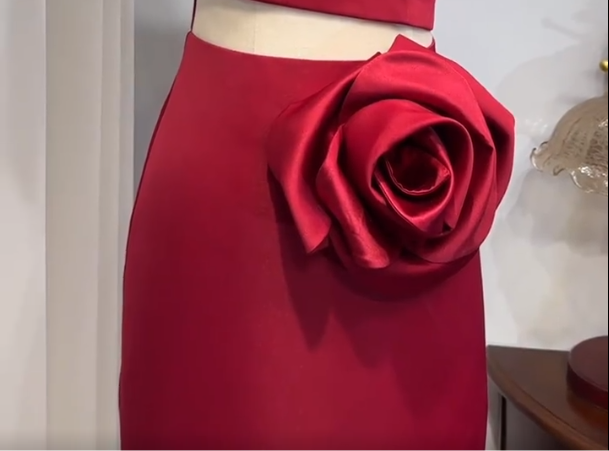 Mini Red Love Rose Tight Sexy Party Dress Cocktail Dress