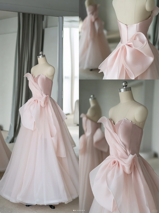 Organza satin A swing ball dress Party dress banquet dress