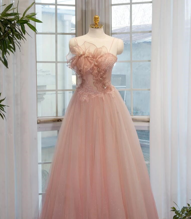 New Elegant Prom Dress Romantic Boat Neck Sleeveless Appliqué Floor Length Party Prom Dress Evening Gown