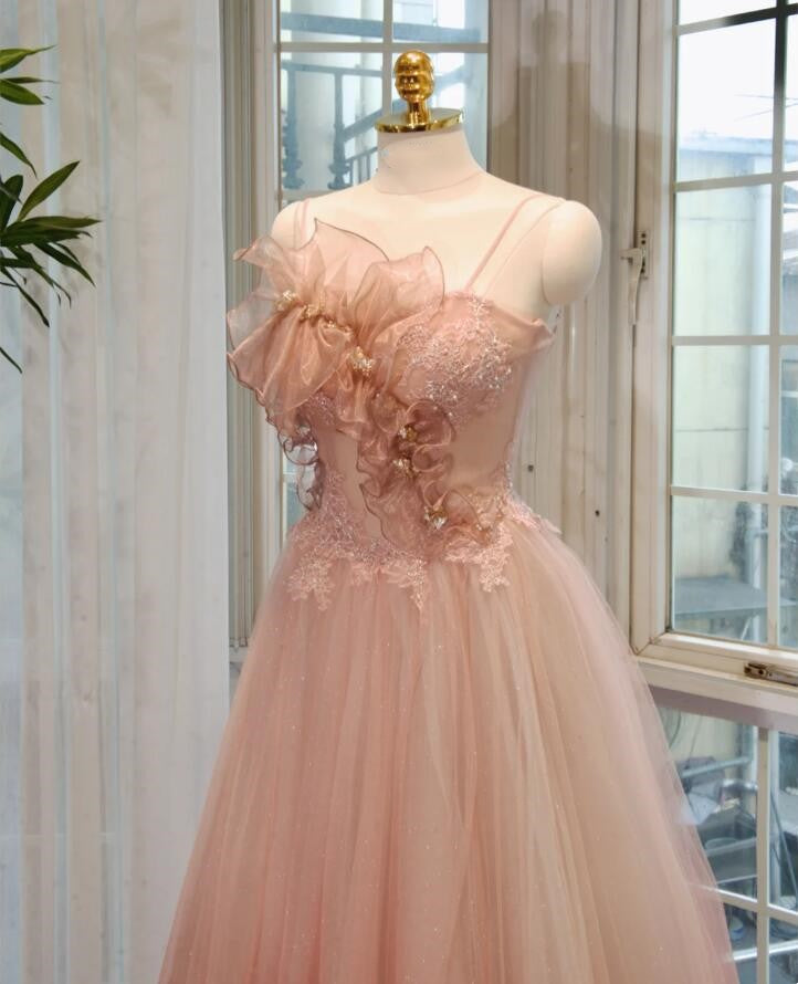 New Elegant Prom Dress Romantic Boat Neck Sleeveless Appliqué Floor Length Party Prom Dress Evening Gown