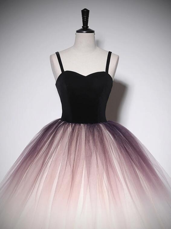 Lovely Ombre Tulle Long Ball Gown, A-Line Sweetheart Neckline Formal Evening Gown