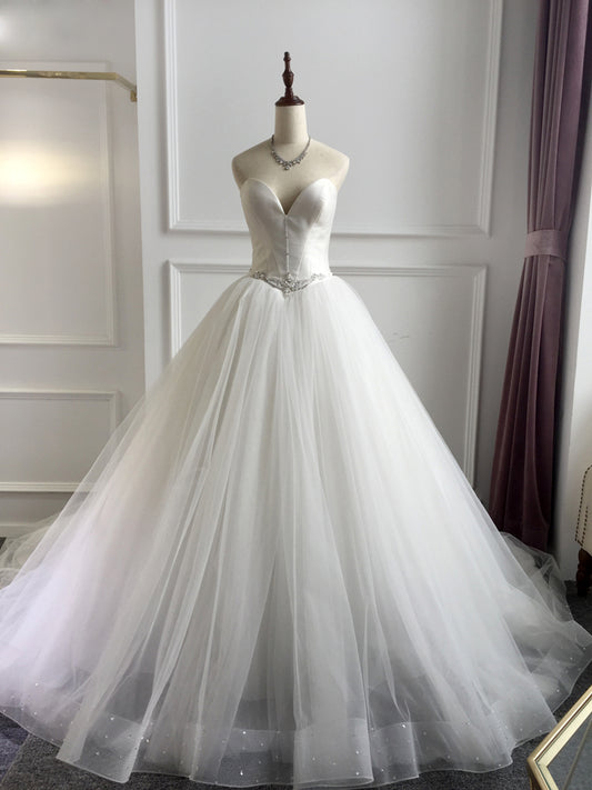 Rich Empire Waist Wedding Dress and Puffy Dress Bridal Wedding Dress